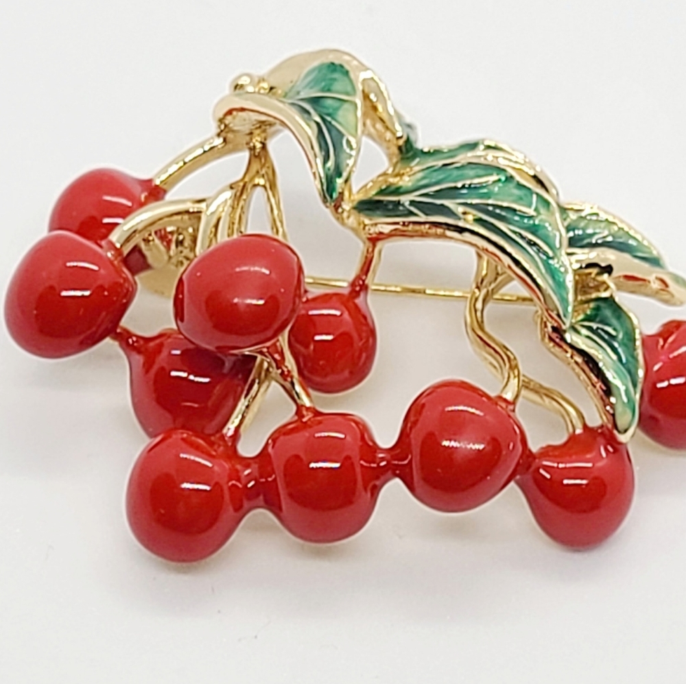Cherries Berries Brooch Pin